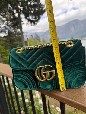 Green Velvet Bag - See Description